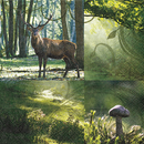 FRITZMANN - Zelltuchservietten - Hirsch