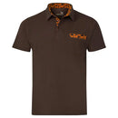 PARFORCE - Herren Poloshirt mit Waldtier-Detail Braun/Orange