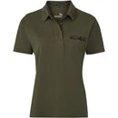 PARFORCE - Damen Poloshirt mit Waldtier-Detail Oliv/Schwarz