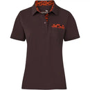 PARFORCE - Damen Poloshirt mit Waldtier-Detail Braun/Orange