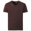 PARFORCE - Herren T-Shirt mit V-Ausschnitt im Doppelpack Braun