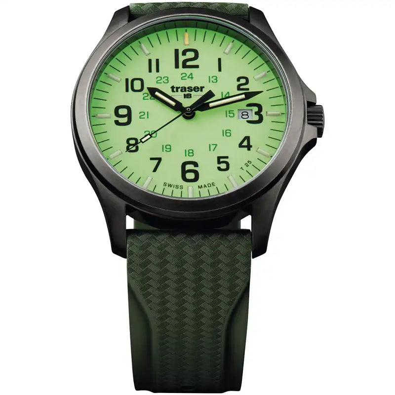 Traser - Armbanduhr P67 Officer Pro GunMetal Limette