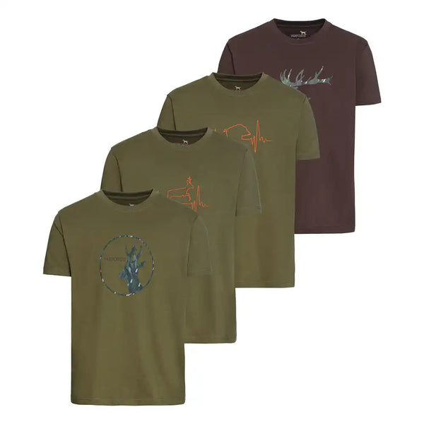 PARFORCE - Herren 4er-T-Shirts mit Jagdprints