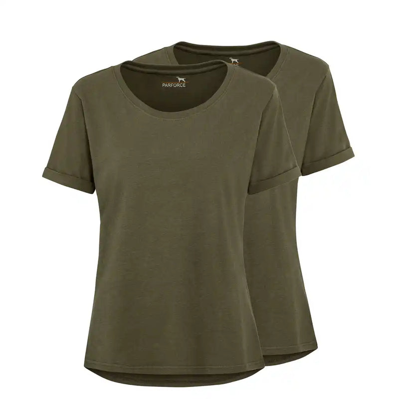 PARFORCE - Damen Basic T-Shirt im 2er Pack