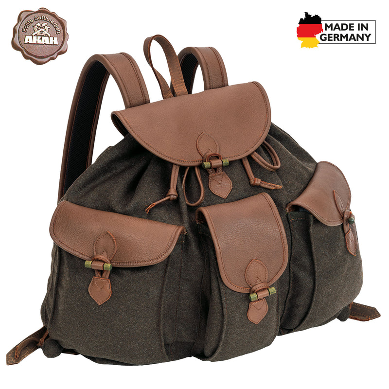 AKAH - Rucksack ''Loden de Luxe'' mit Elch Leder 30L