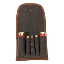 AKAH - Patronenetui Elchleder mit Loden für 3 Kugelpatronen und 2 Schrotpatronen