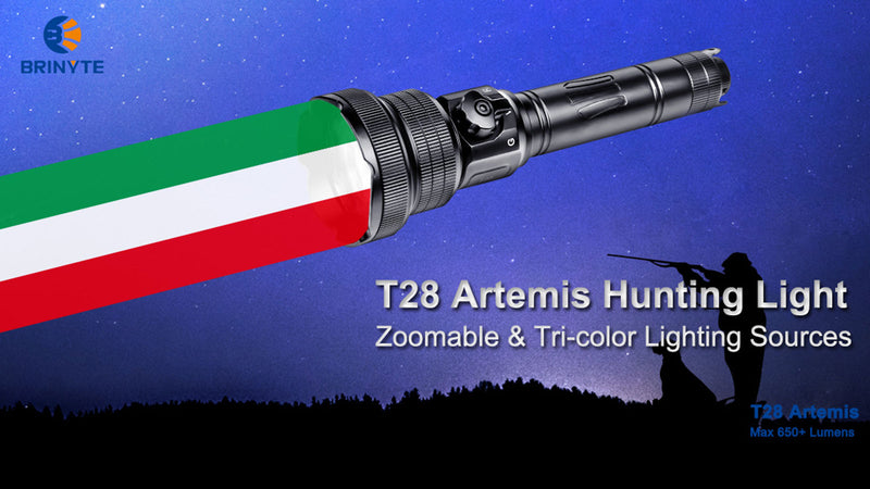 BRINYTE - Jagdlampe T28 Artemis Tri-Color