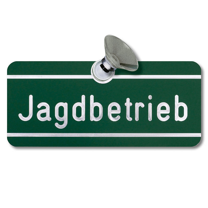 Autoschild Jagdbetrieb oder Wildtierschützer