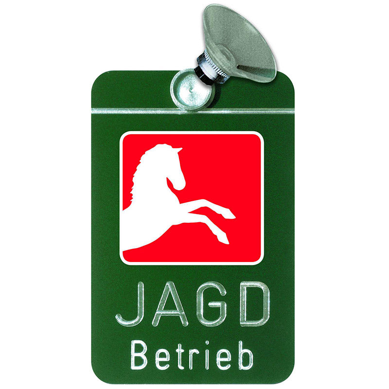 Autoschild Jagdbetrieb oder Wildtierschützer