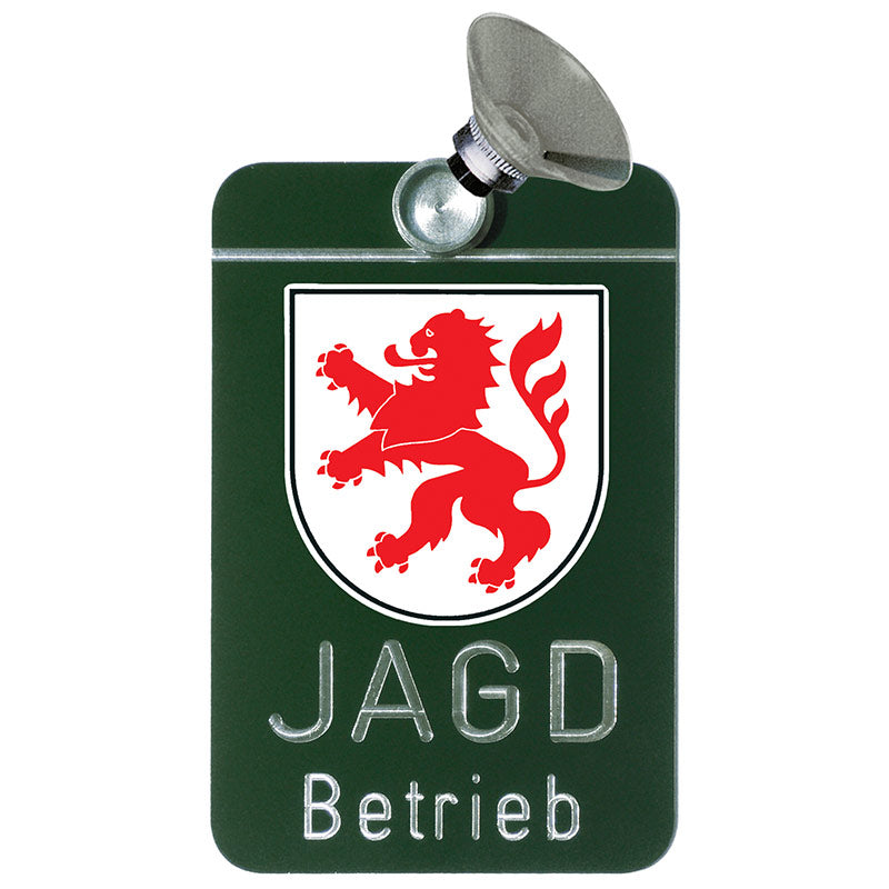 Autoschild Jagdbetrieb oder Wildtierschützer