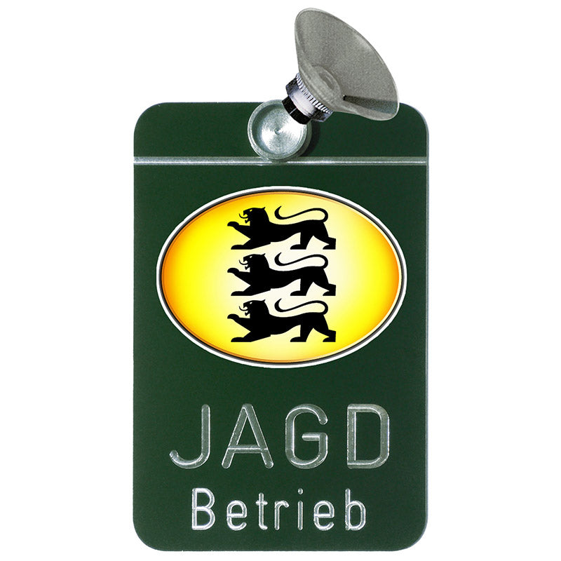 Autoschild Jagdbetrieb oder Wildtierschützer