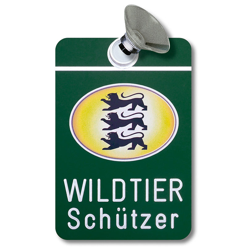 Autoschild Jagdbetrieb oder Wildtierschützer