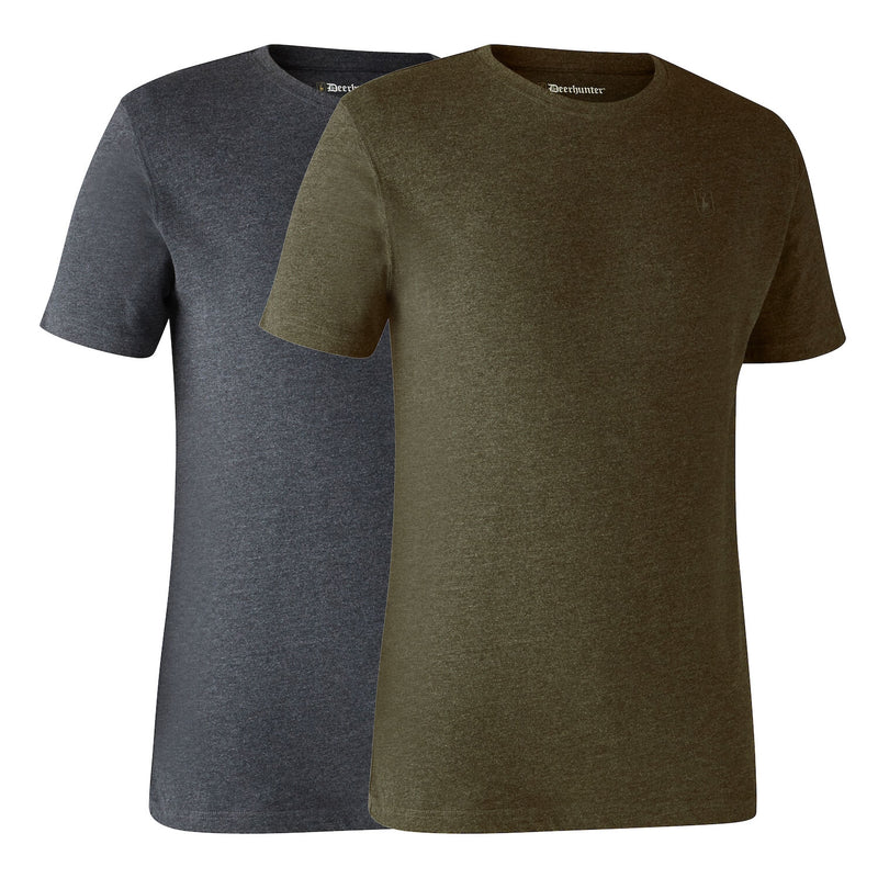 DEERHUNTER - Herren Basic T-Shirt im 2er-Pack verschiedene Farben