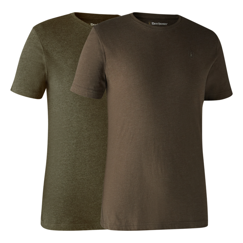 DEERHUNTER - Herren Basic T-Shirt im 2er-Pack verschiedene Farben