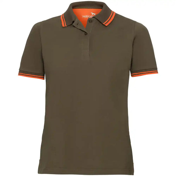 PARFORCE - Damen Poloshirt Oliv/Orange