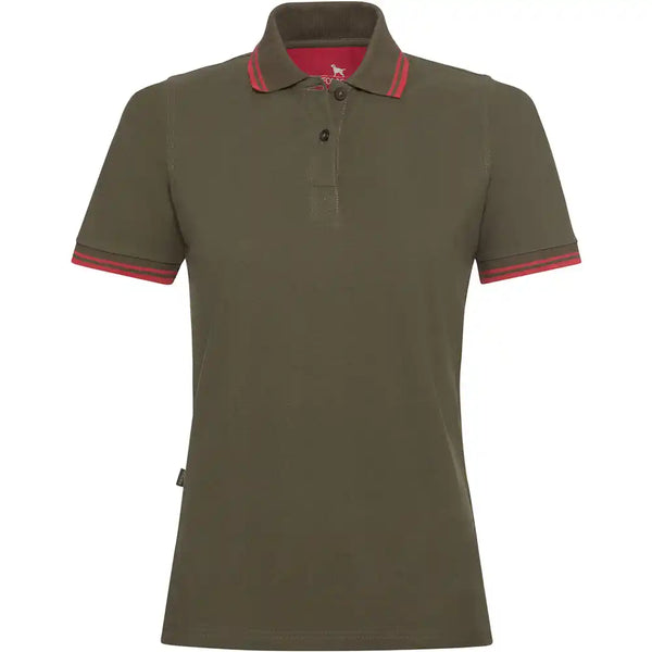 PARFORCE - Damen Poloshirt Oliv/Beere